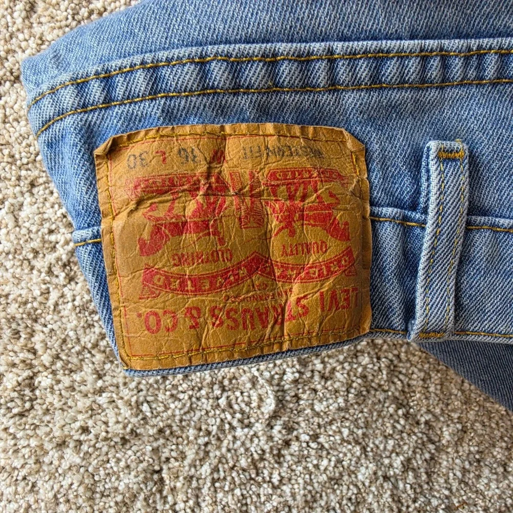 Levis Western Fit Jeans Mens 36x30 Light Wash Blue Denim A0052-0005 Outdoor